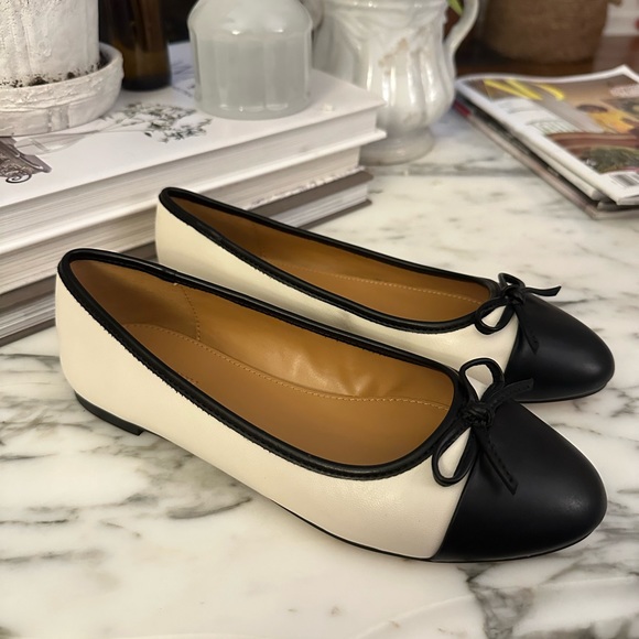 J. Crew Factory Captoe Ballet Flats New Never Worn New in Box - Picture 1 of 15
